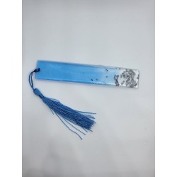 Resin Blue bookmark with...