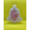 Resin - White Bell decoration with Pink Reindeer