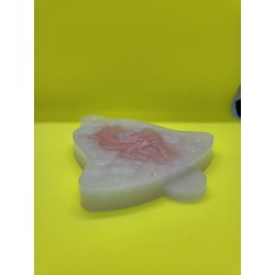 Resin - White Bell decoration with Pink Reindeer