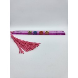 Resin Bookmark Pink with 'LOVE' in it