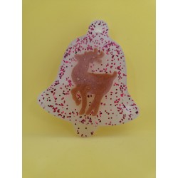 Resin Xmas Bell with Reindeer