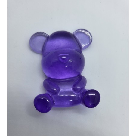 Resin Pocket Hug Bear (Clear Purple)