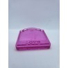 Resin Xmas Present Tag - Pink with Silver Glitter