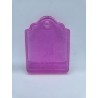 Resin Xmas Present Tag - Pink with Silver Glitter