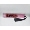 Resin Bookmark Red and glitter with 'LOVE' in it