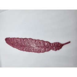 Resin Feather Bookmark - Pink with Glitter