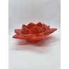 Resin - Lotus Flower Tea Light/ - Red with Red Glitter