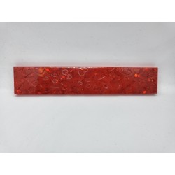Resin red bookmark with hearts