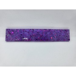 Resin purple bookmark with hearts