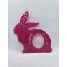 Personalised Pink Resin Bunny holds creme egg shaped sweets