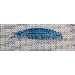 Resin Feather Bookmark - Blue and Glitter