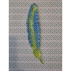 Resin Feather Bookmark - Blue and Green (Transparent)
