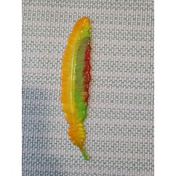 Resin Feather Bookmark - Red, Green, Orange and Yellow