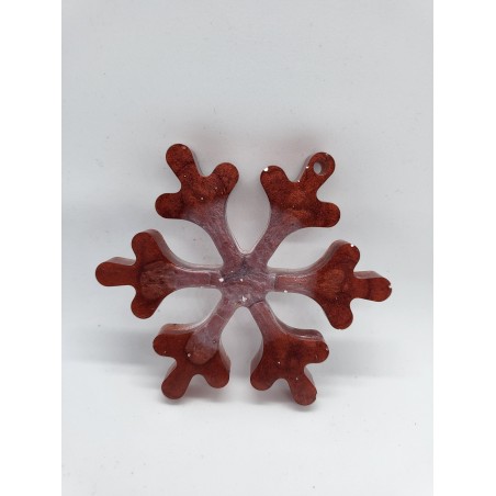 Xmas Snowflake - White and Red