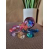 Resin Octopus Figurine - Rainbow Marble