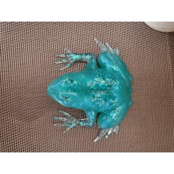 Resin Frog Figurine - Teal with Glitter