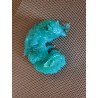 Resin Wolf Figurine - Teal with Green Glitter