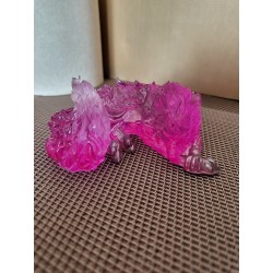 Resin Wolf Figurine - Pink with Silver paws