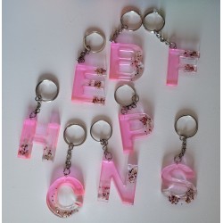 Resin Keyring Alphabet -...