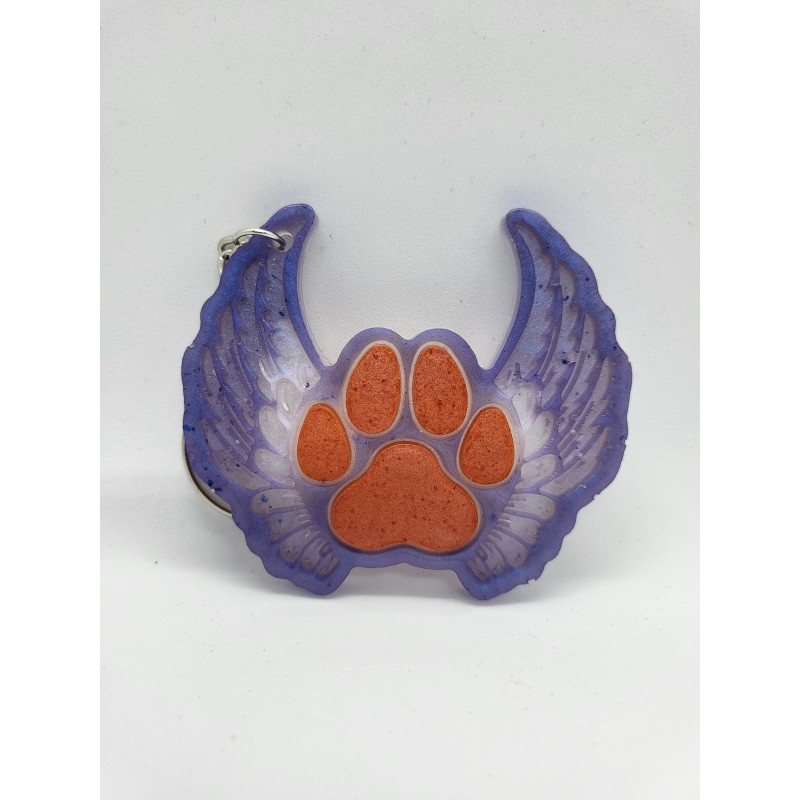 Resin Keyring - Paw with Wings