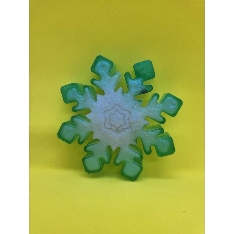 Resin - Xmas Snowflake - White and Green