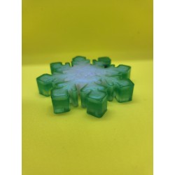 Resin - Xmas Snowflake - White and Green