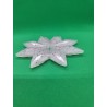 Resin- Xmas Snowflake- White with Pink Glitter