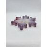 Resin - Xmas Snowflake - White, purple and a touch of red.