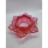 Resin - Lotus Flower Tea Light/ - Red with Silver Glitter